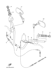 YB125SPD Steering handle & cable