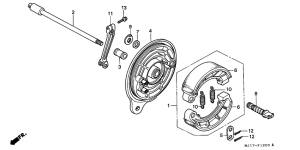 CBX750P2 Задний тормоз