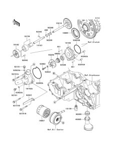 ZX900 Насос масляный  / фильтр масляный