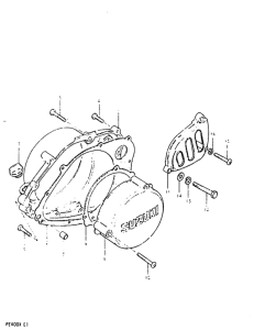 PE400 Crankcase cover ass`y  (v