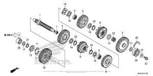 VFR1200F (DCT) Transmission (Countershaft)
