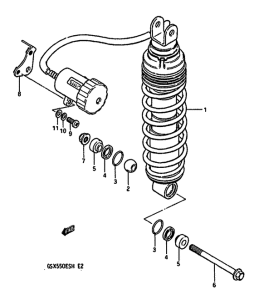 GSX550 Задние амортизаторы