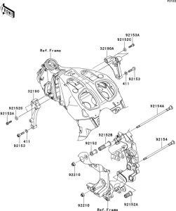 ZG1400 Крепление двигателя