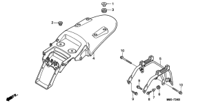 NX650 Заднее крыло