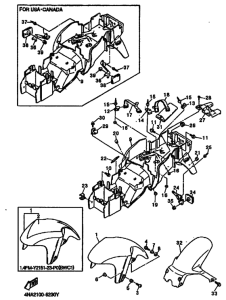 YZF600R YZF600RH Крыло