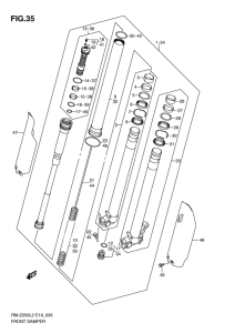 RM-Z250 Передняя вилка