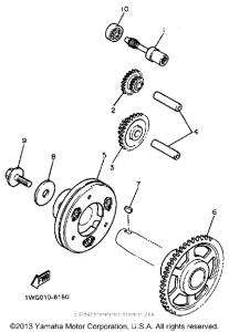 FZR400U Муфта стартера