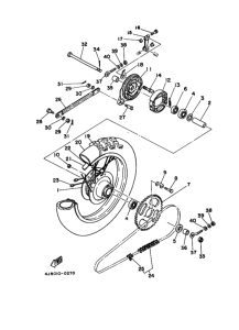 MR50 Заднее колесо в сборе