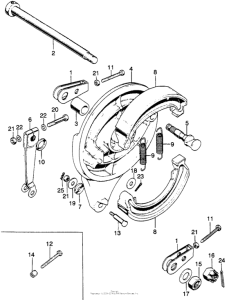 CL175 Rear brake + panel