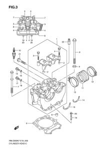 RM-Z250 Головка цилиндров
