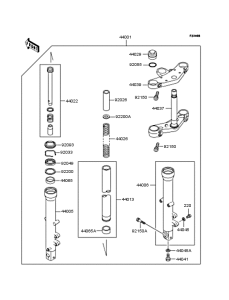 ZR400 Передняя вилка