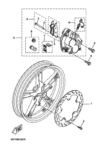 YZF-R125 Передний суппорт