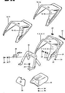 GSX400 Обтекатель сидения