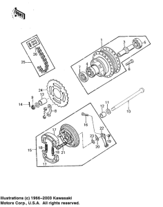 KD80 Rear hub / brake / chain