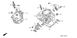 CR125R Cylinder / cylinder head