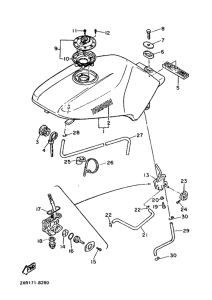 FZ600 Топливный бак