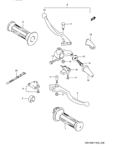 GN125 Рулевой рычаг