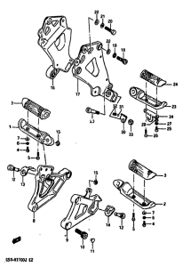 GSX-R1100 Подножки