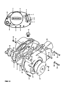 FR80 Crankcase cover ass`y  (v