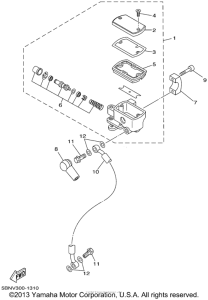 XVS650A Главный тормозной цилиндр