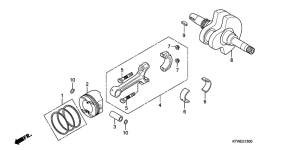 SH300 Crankshaft / piston