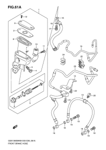 GSX1300BK Передние тормозные трубки