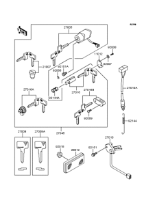VN250 Замок зажигания