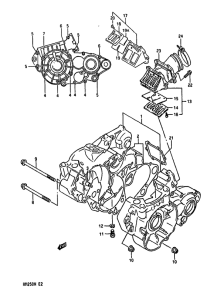 RM250 Картер двигателя