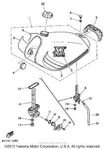 XT250K Топливный бак