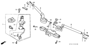 VFR750F Handle pipe / top bridge