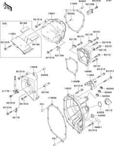 ZX600 Крышки двигателя