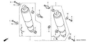 VTX1300S Задние амортизаторы