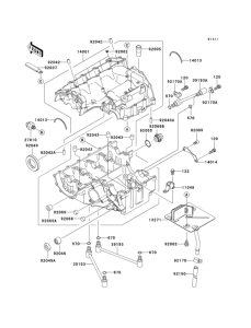 ZX636 Картер двигателя