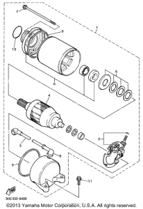 YZF600RHC Стартер