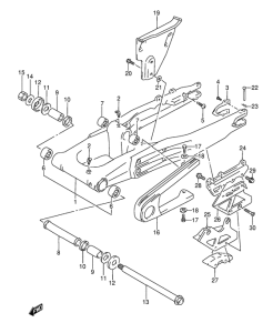 DR350 Маятник задний
