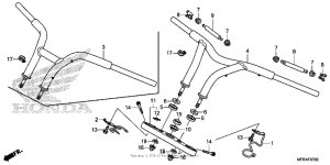 VT1300CT Handlebar + top bridge (1)