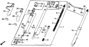 CB450S Передняя вилка
