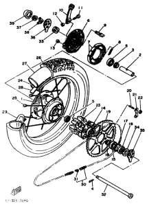 XT350H (20KW) Переднее колесо