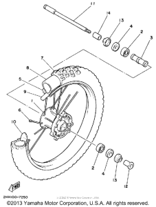 WR500ZE Переднее колесо