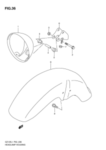 GZ125 Фара головного света