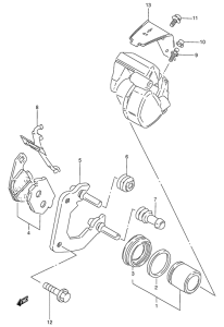 GN125 Передний суппорт