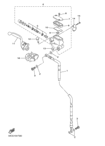 YZ250F Главный тормозной цилиндр