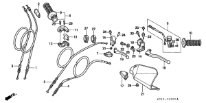 XR250R Handle lever / switch / cable
