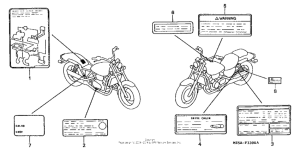 VF750C Лейбл предостережения