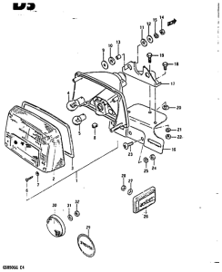 GS850 Задний комбинированный сигнал