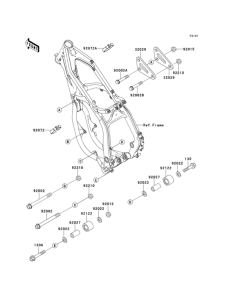 KX125 Рама ,крепежные детали