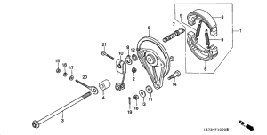 MT50F Задний тормоз