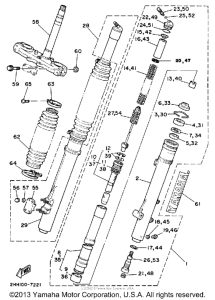 YZ125T Передняя вилка