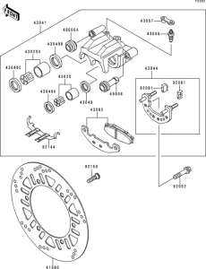 EX250 Передний тормоз