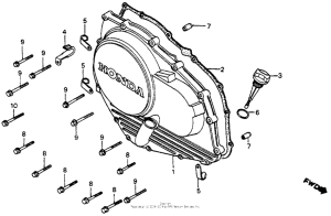 VF700F Крышка картера правая